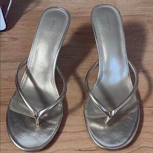 Chic Metallic Slide Sandals